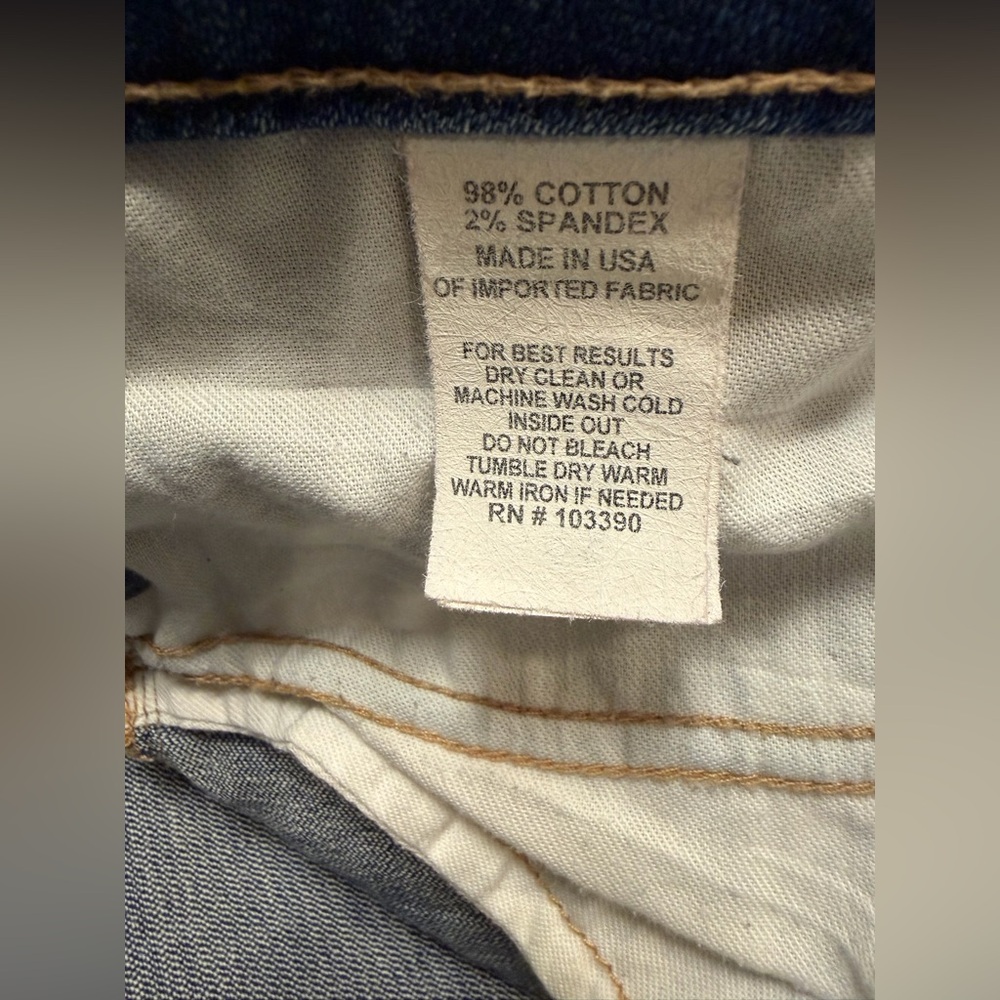 Frankie B. Boot Cut Blue Denim Jeans Patch Pockets in Front - Made In USA - 32 - Picture 16 of 16